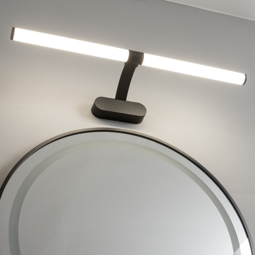 Brilagi - LED vannas istabas spoguļa apgaismojums 2 vienā TUBEO LED/8W/230V 60 cm IP44 melns