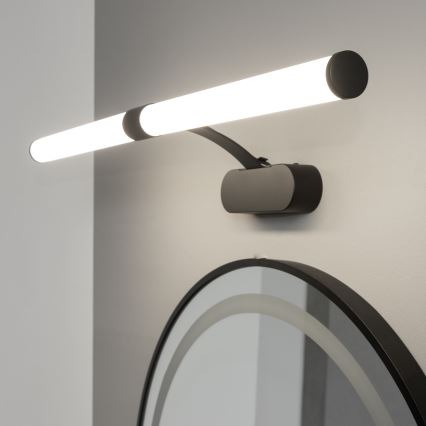 Brilagi - LED vannas istabas spoguļa apgaismojums 2 vienā TUBEO LED/8W/230V 60 cm IP44 melns