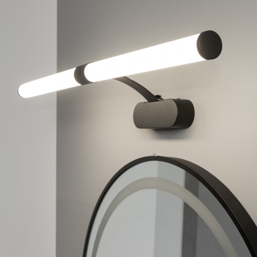 Brilagi - LED vannas istabas spoguļa apgaismojums 2 vienā TUBEO LED/8W/230V 60 cm IP44 melns
