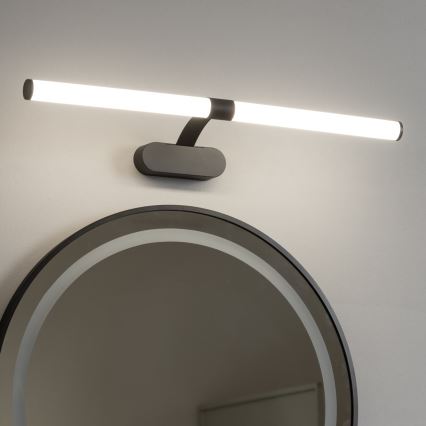 Brilagi - LED vannas istabas spoguļa apgaismojums 2 vienā TUBEO LED/8W/230V 60 cm IP44 melns