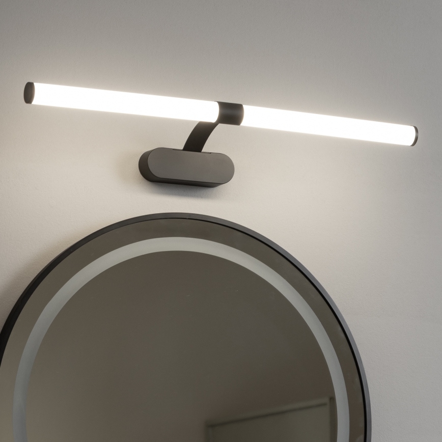 Brilagi - LED vannas istabas spoguļa apgaismojums 2 vienā TUBEO LED/8W/230V 60 cm IP44 melns