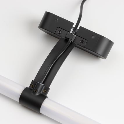 Brilagi - LED vannas istabas spoguļa apgaismojums 2 vienā TUBEO LED/8W/230V 60 cm IP44 melns