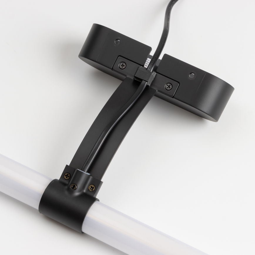 Brilagi - LED vannas istabas spoguļa apgaismojums 2 vienā TUBEO LED/8W/230V 60 cm IP44 melns