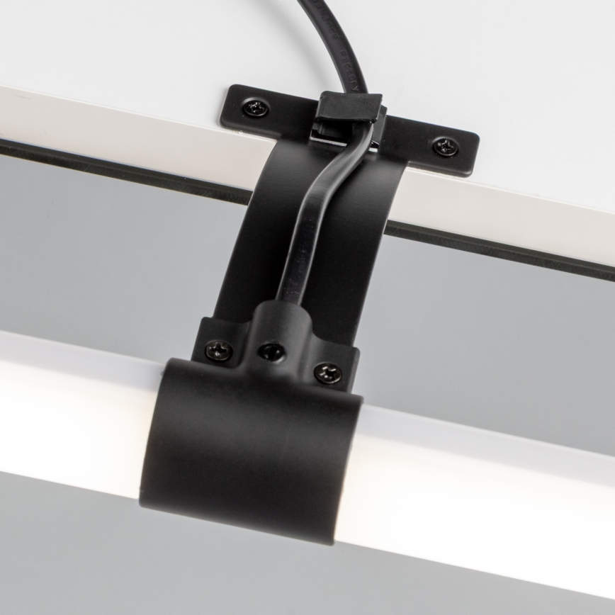 Brilagi - LED vannas istabas spoguļa apgaismojums 2 vienā TUBEO LED/8W/230V 60 cm IP44 melns