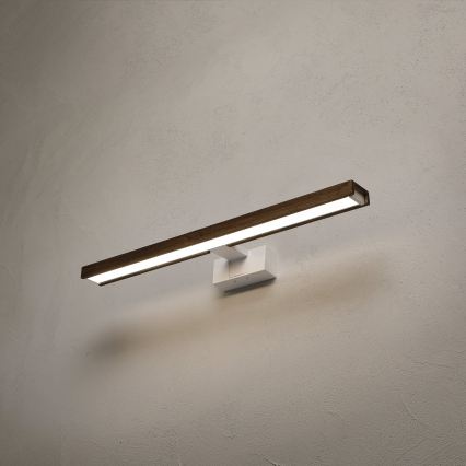 Brilagi - LED vannas istabas spoguļa apgaismojums WOODY MIRROR 3v1 LED/12W/230V 60 cm IP44 balts/ozols rieksts