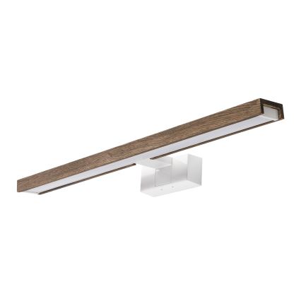 Brilagi - LED vannas istabas spoguļa apgaismojums WOODY MIRROR 3v1 LED/12W/230V 60 cm IP44 balts/ozols rieksts
