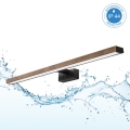 Brilagi - LED vannas istabas spoguļa apgaismojums WOODY MIRROR 3 vienā LED/15W/230V 80 cm IP44 melns/ozola valrieksts