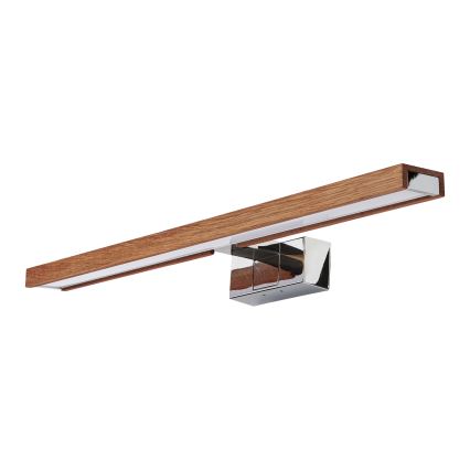 Brilagi - LED vannas istabas spoguļa apgaismojums WOODY MIRROR 3v1 LED/12W/230V 60 cm IP44 spīdīgs hroms/ķiršu ozols