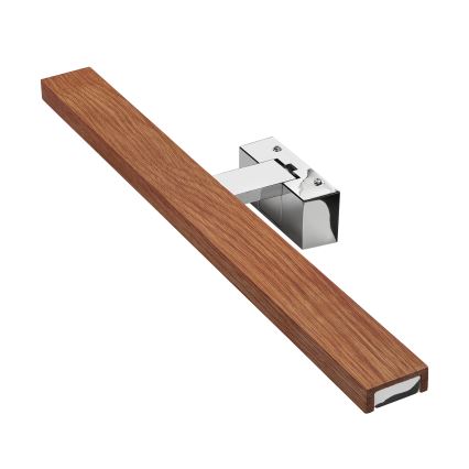 Brilagi - LED vannas istabas spoguļa apgaismojums WOODY MIRROR 3v1 LED/12W/230V 60 cm IP44 spīdīgs hroms/ķiršu ozols