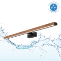 Brilagi - LED vannas istabas spoguļa apgaismojums WOODY MIRROR 3v1 LED/15W/230V 80 cm IP44 melns/ķiršu ozols