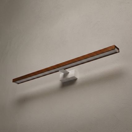 Brilagi - LED vannas istabas spoguļa apgaismojums WOODY MIRROR 3‑vienā LED/15W/230V, 80 cm, IP44, balts/ozola ķirsis