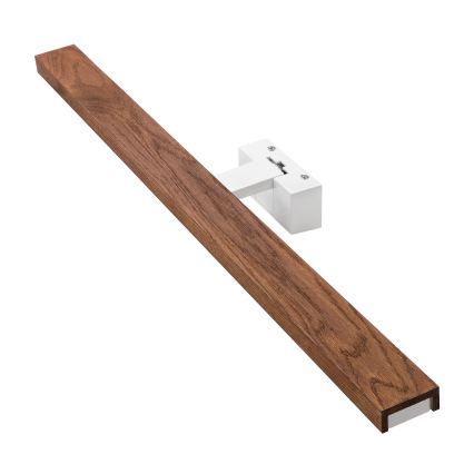 Brilagi - LED vannas istabas spoguļa apgaismojums WOODY MIRROR 3‑vienā LED/15W/230V, 80 cm, IP44, balts/ozola ķirsis