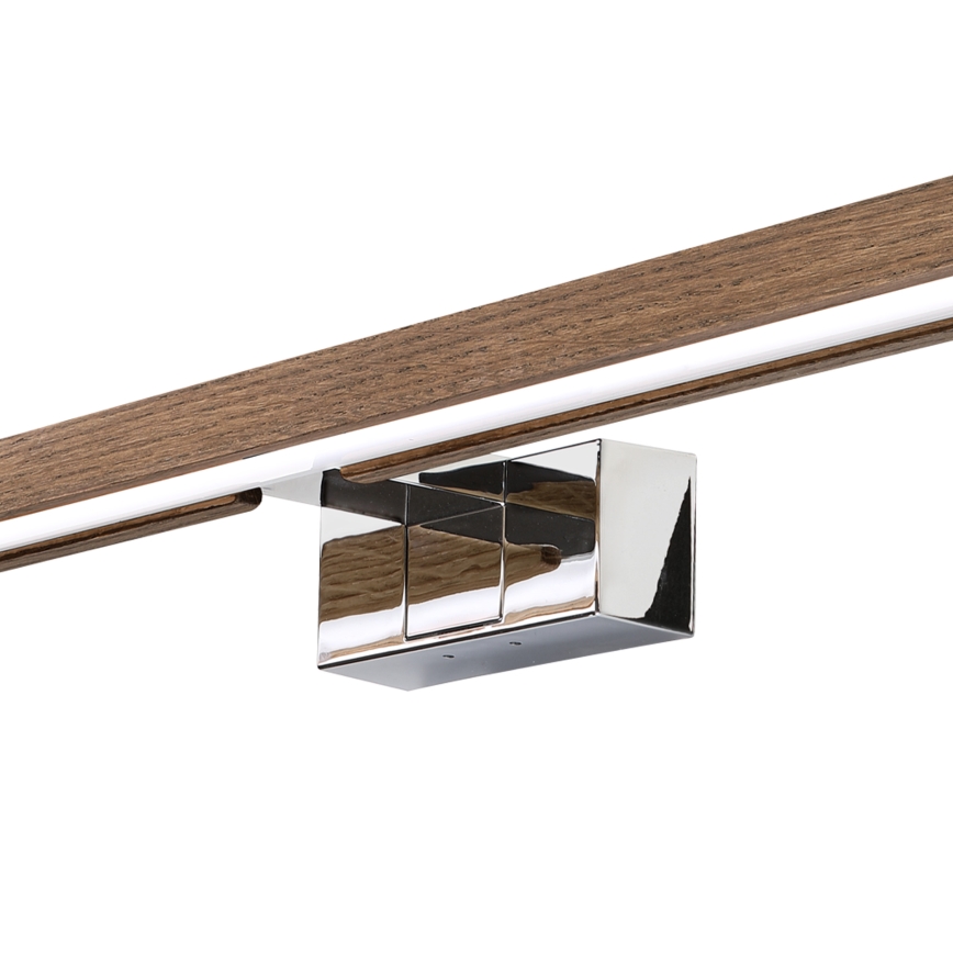 BRILAGI - LED vannas istabas spoguļa apgaismojums WOODY MIRROR 3v1 LED/15W/230V 80 cm IP44 spīdīgs hroms/ozols/valrieksts