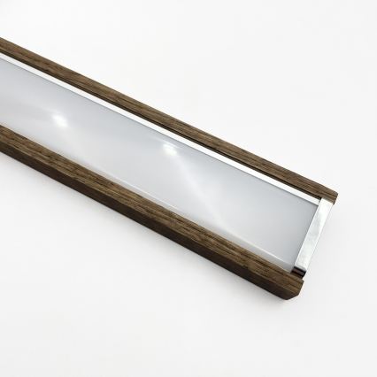 BRILAGI - LED vannas istabas spoguļa apgaismojums WOODY MIRROR 3v1 LED/15W/230V 80 cm IP44 spīdīgs hroms/ozols/valrieksts