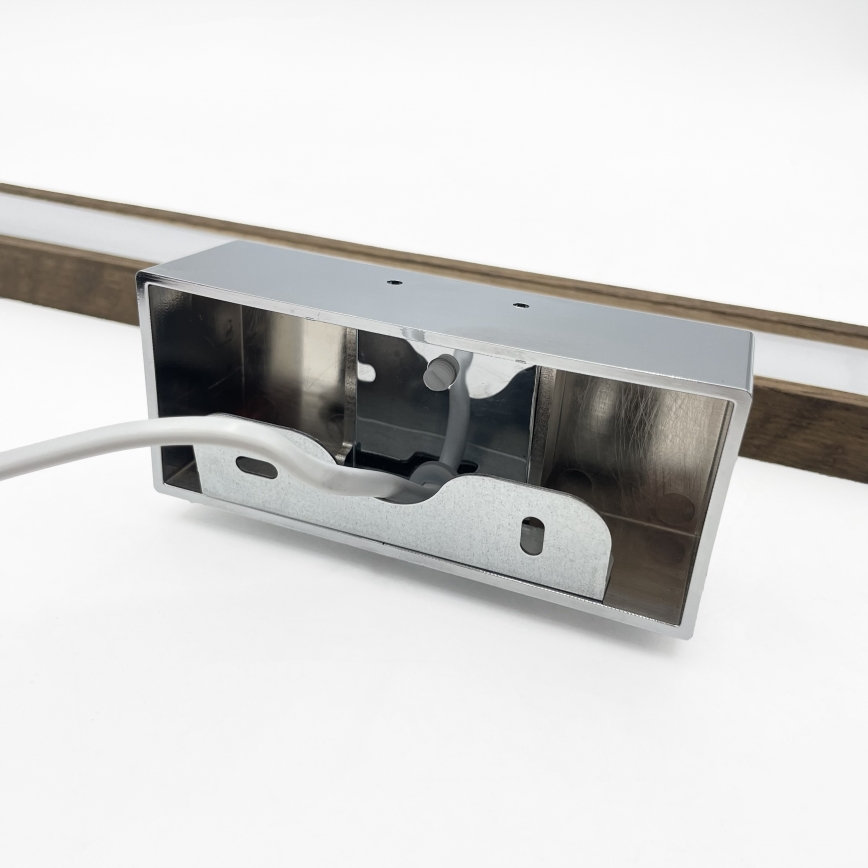 BRILAGI - LED vannas istabas spoguļa apgaismojums WOODY MIRROR 3v1 LED/15W/230V 80 cm IP44 spīdīgs hroms/ozols/valrieksts