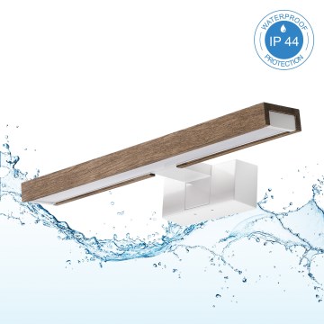 Brilagi - LED vannas istabas spoguļa apgaismojums WOODY MIRROR 3v1 LED/8W/230V 40 cm IP44 balts/ozols