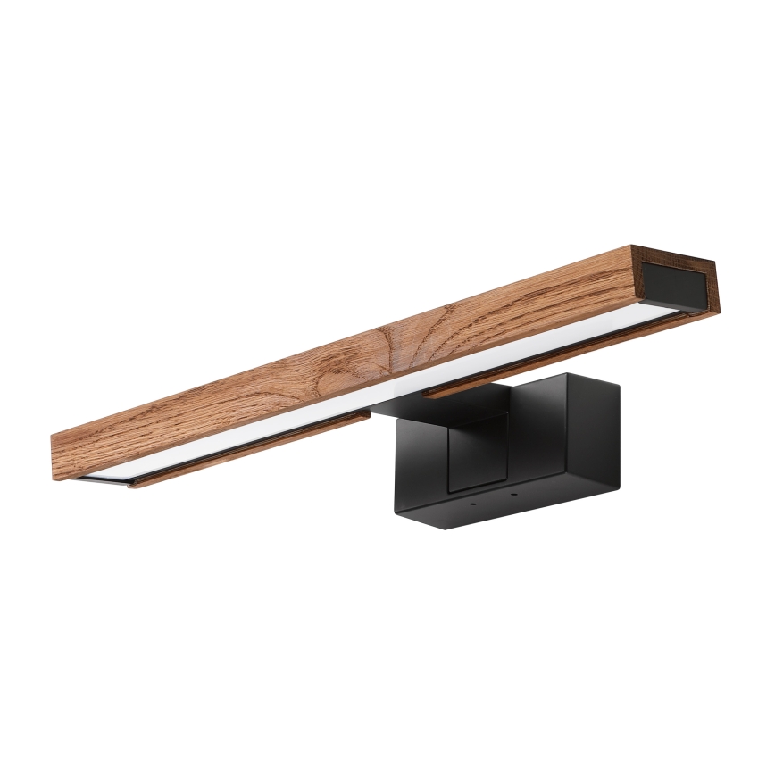 Brilagi - LED vannas istabas spoguļa apgaismojums WOODY MIRROR 3 vienā LED/8W/230V 40 cm IP44 melns/ozols