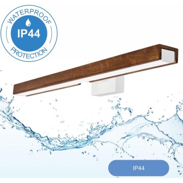 Brilagi - LED Vannas istabas spoguļa apgaismojums WOODY MIRROR LED/12W/230V 60 cm IP44 ozols/balta