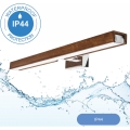 Brilagi - LED Vannas istabas spoguļa apgaismojums WOODY MIRROR LED/12W/230V 60 cm IP44 ozols ķirsis/spīdīgi hromēts
