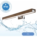 Brilagi - LED Vannas istabas spoguļa apgaismojums WOODY MIRROR LED/12W/230V 60 cm IP44 ozols rieksts/spīdīgi hromēts