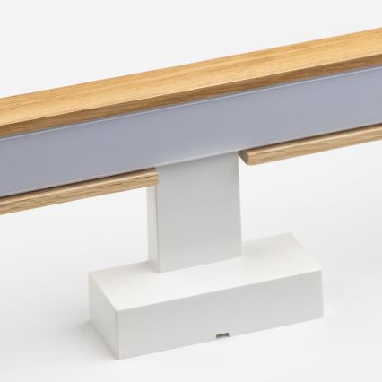 Brilagi - LED Vannas istabas spoguļa apgaismojums WOODY MIRROR LED/12W/230V 60 cm IP44 ozols/balta