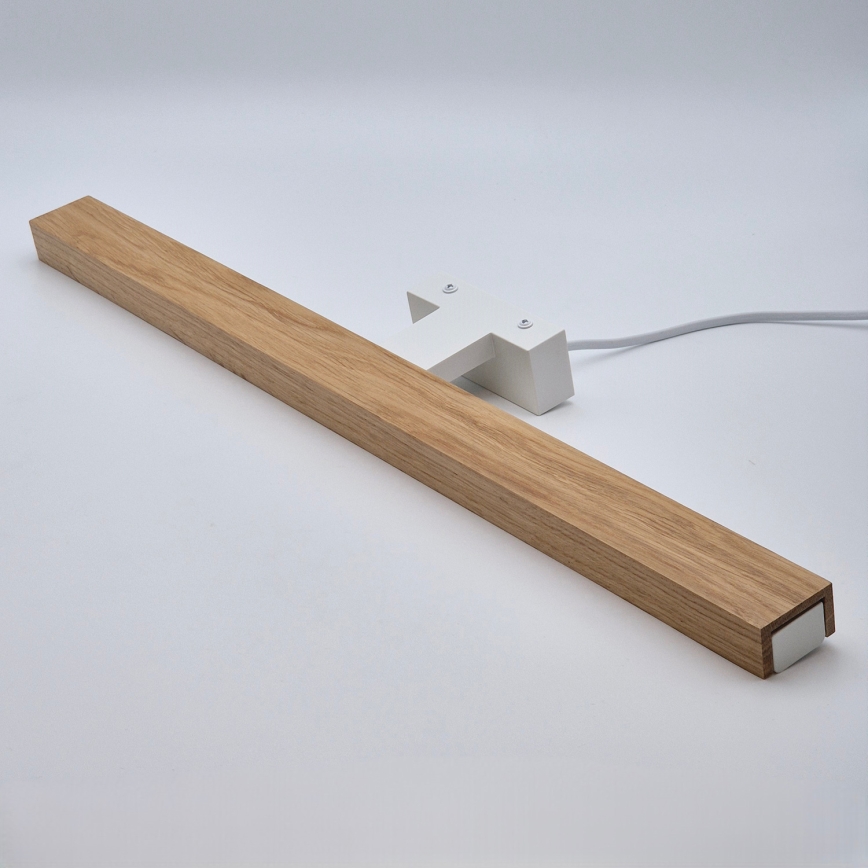 Brilagi - LED Vannas istabas spoguļa apgaismojums WOODY MIRROR LED/12W/230V 60 cm IP44 ozols/balta