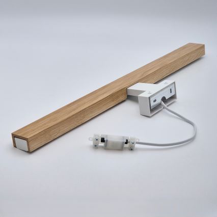 Brilagi - LED Vannas istabas spoguļa apgaismojums WOODY MIRROR LED/12W/230V 60 cm IP44 ozols/balta