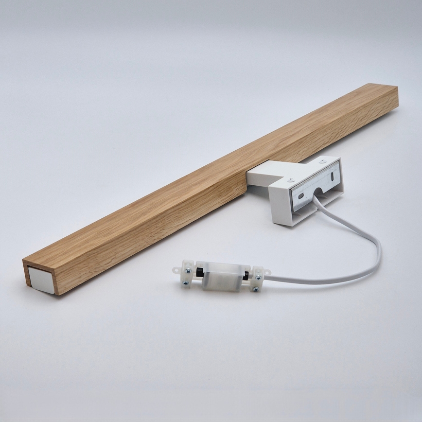 Brilagi - LED Vannas istabas spoguļa apgaismojums WOODY MIRROR LED/12W/230V 60 cm IP44 ozols/balta