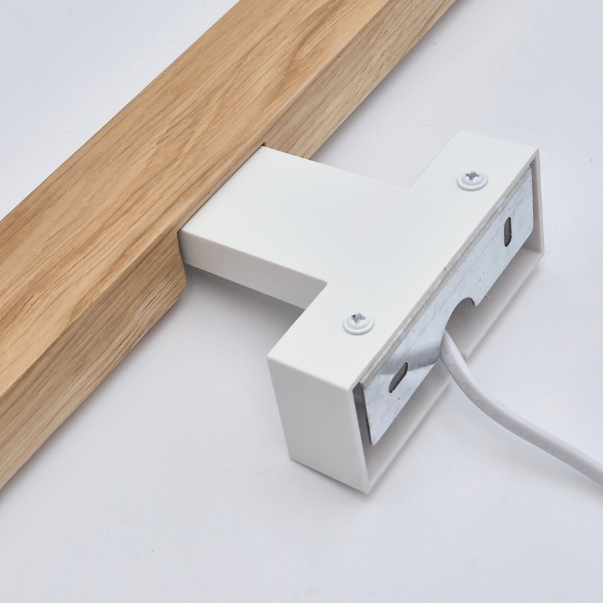 Brilagi - LED Vannas istabas spoguļa apgaismojums WOODY MIRROR LED/12W/230V 60 cm IP44 ozols/balta