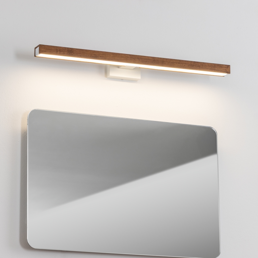 Brilagi - LED Vannas istabas spoguļa apgaismojums WOODY MIRROR LED/12W/230V 60 cm IP44 ozols ķirsis/balta