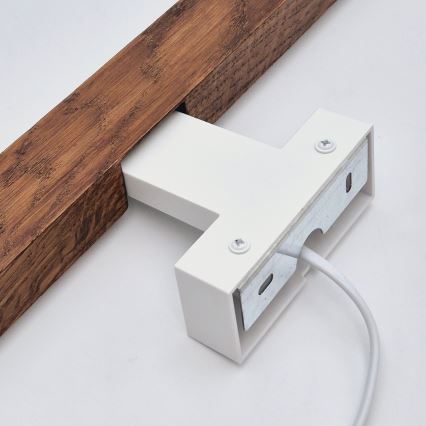 Brilagi - LED Vannas istabas spoguļa apgaismojums WOODY MIRROR LED/12W/230V 60 cm IP44 ozols ķirsis/balta