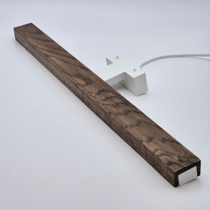 Brilagi - LED Vannas istabas spoguļa apgaismojums WOODY MIRROR LED/12W/230V 60 cm IP44 ozols rieksts/balta