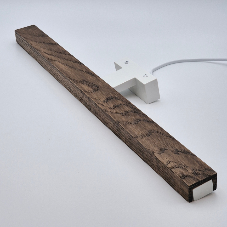 Brilagi - LED Vannas istabas spoguļa apgaismojums WOODY MIRROR LED/12W/230V 60 cm IP44 ozols rieksts/balta