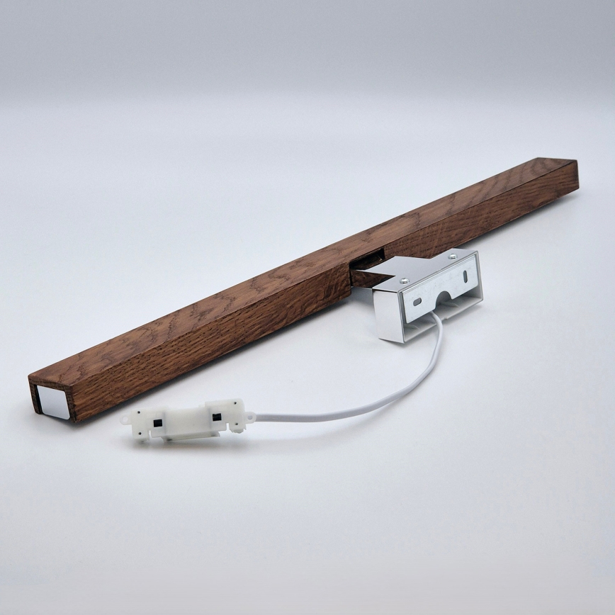 Brilagi - LED Vannas istabas spoguļa apgaismojums WOODY MIRROR LED/12W/230V 60 cm IP44 ozols ķirsis/spīdīgi hromēts