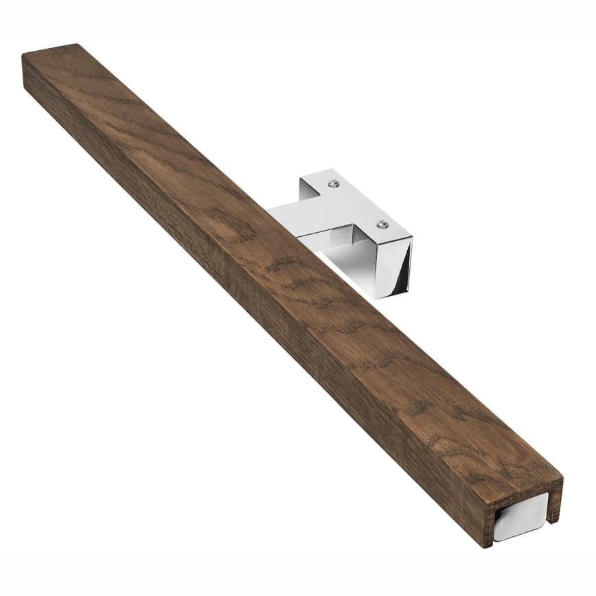 Brilagi - LED Vannas istabas spoguļa apgaismojums WOODY MIRROR LED/12W/230V 60 cm IP44 ozols rieksts/spīdīgi hromēts