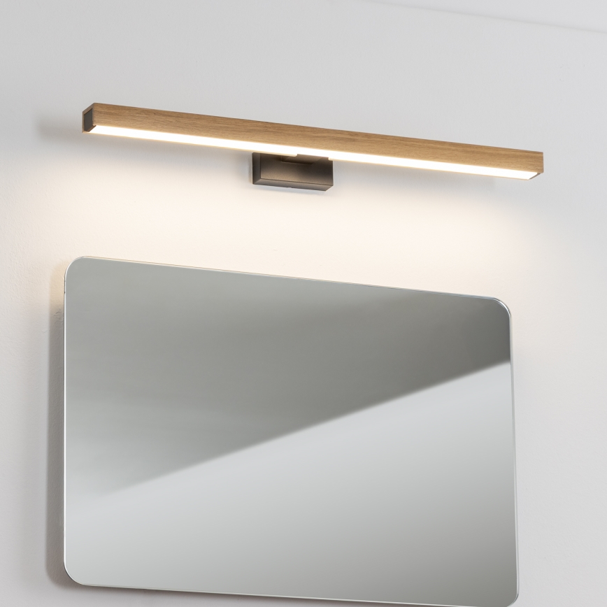 Brilagi - LED Vannas istabas spoguļa apgaismojums WOODY MIRROR LED/12W/230V 60 cm IP44 ozols/melna