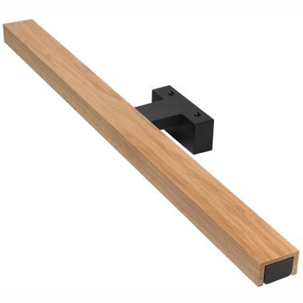 Brilagi - LED Vannas istabas spoguļa apgaismojums WOODY MIRROR LED/12W/230V 60 cm IP44 ozols/melna