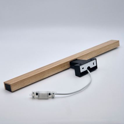 Brilagi - LED Vannas istabas spoguļa apgaismojums WOODY MIRROR LED/12W/230V 60 cm IP44 ozols/melna