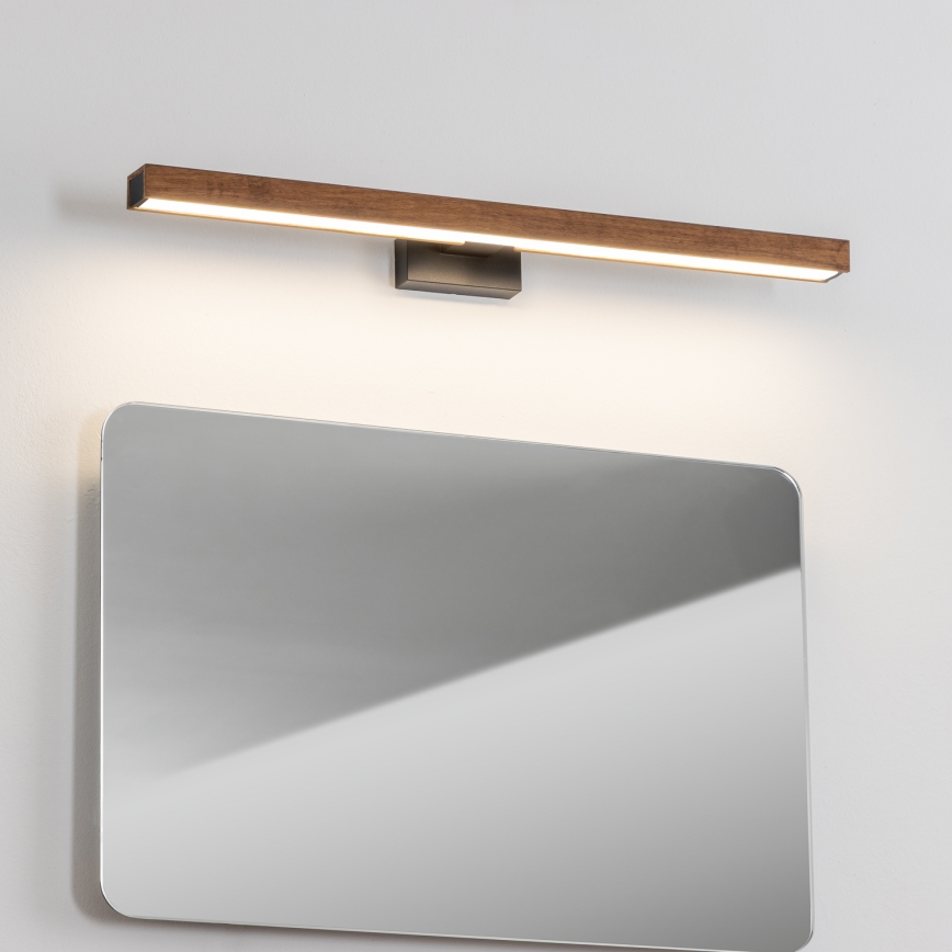 Brilagi - LED Vannas istabas spoguļa apgaismojums WOODY MIRROR LED/12W/230V 60 cm IP44 ozols ķirsis/melna