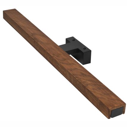 Brilagi - LED Vannas istabas spoguļa apgaismojums WOODY MIRROR LED/12W/230V 60 cm IP44 ozols ķirsis/melna