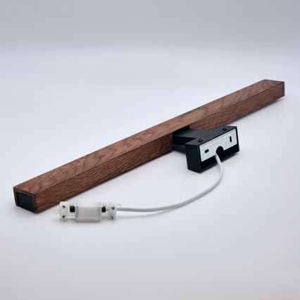 Brilagi - LED Vannas istabas spoguļa apgaismojums WOODY MIRROR LED/12W/230V 60 cm IP44 ozols ķirsis/melna