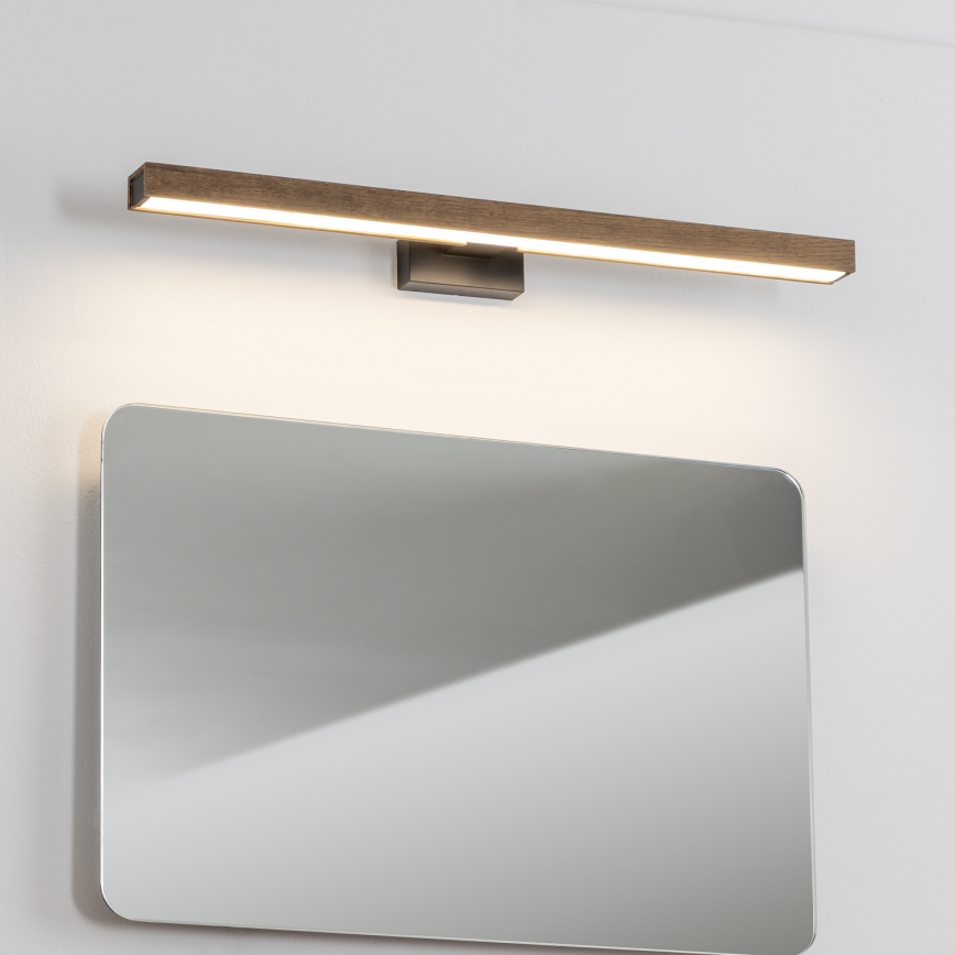 Brilagi - LED Vannas istabas spoguļa apgaismojums WOODY MIRROR LED/12W/230V 60 cm IP44 ozols rieksts/melna