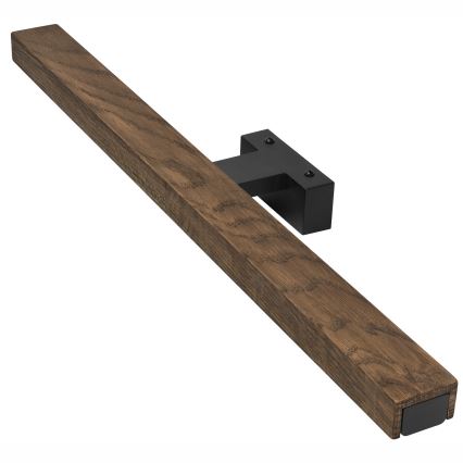 Brilagi - LED Vannas istabas spoguļa apgaismojums WOODY MIRROR LED/12W/230V 60 cm IP44 ozols rieksts/melna