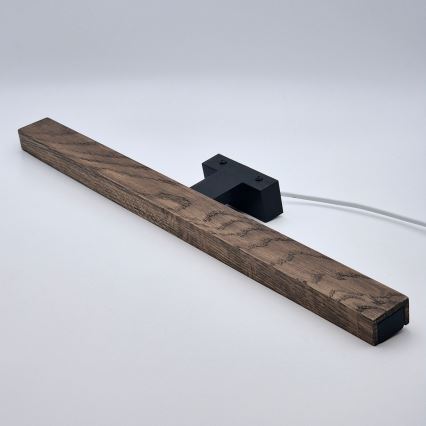 Brilagi - LED Vannas istabas spoguļa apgaismojums WOODY MIRROR LED/12W/230V 60 cm IP44 ozols rieksts/melna