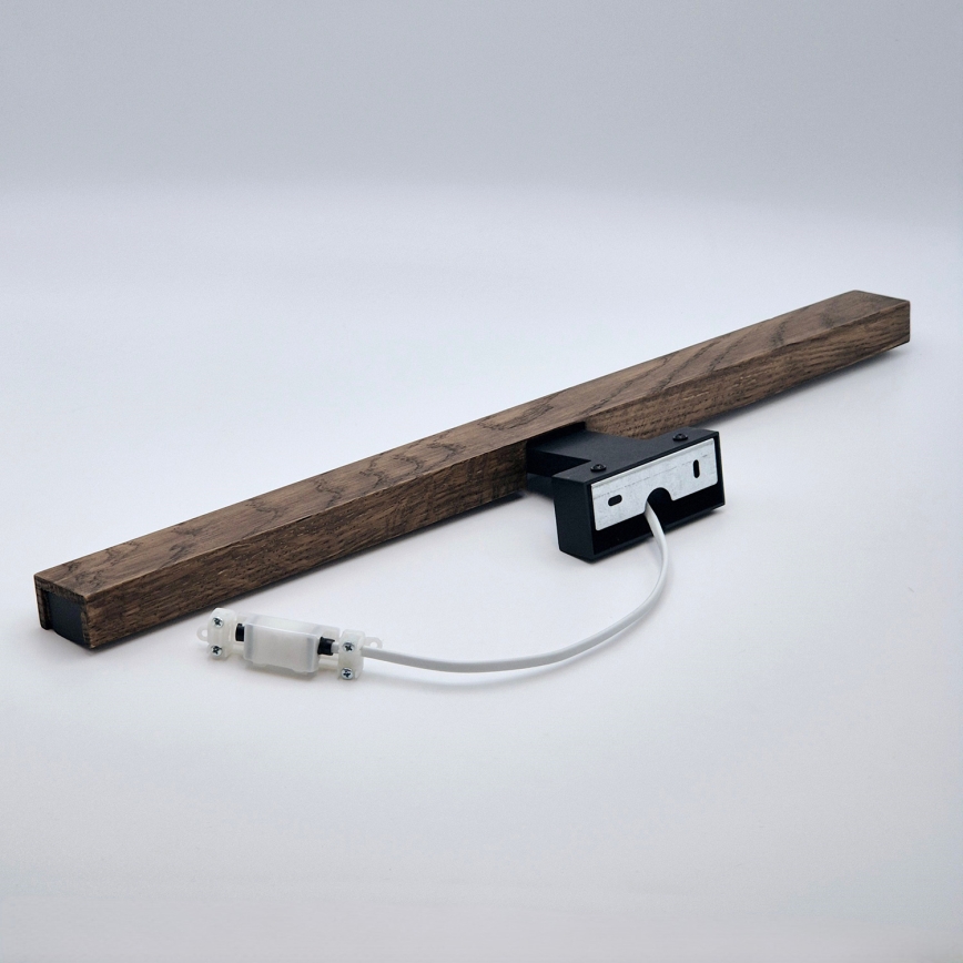 Brilagi - LED Vannas istabas spoguļa apgaismojums WOODY MIRROR LED/12W/230V 60 cm IP44 ozols rieksts/melna
