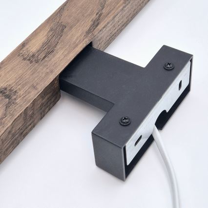 Brilagi - LED Vannas istabas spoguļa apgaismojums WOODY MIRROR LED/12W/230V 60 cm IP44 ozols rieksts/melna
