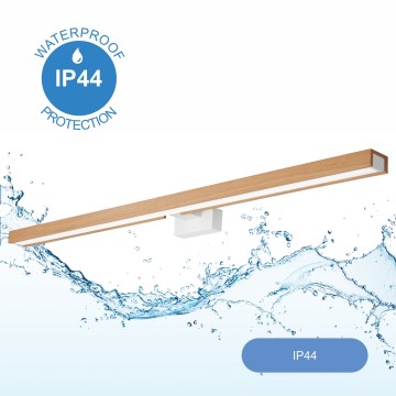 Brilagi - LED Vannas istabas spoguļa apgaismojums WOODY MIRROR LED/15W/230V 90 cm IP44 ozols/balta