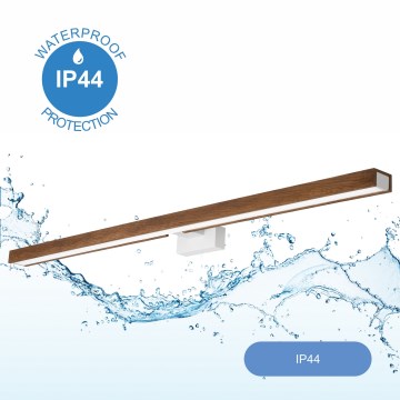 Brilagi - LED Vannas istabas spoguļa apgaismojums WOODY MIRROR LED/15W/230V 90 cm IP44 ozols ķirsis/balta