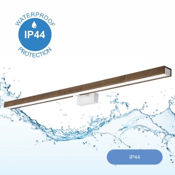Brilagi - LED Vannas istabas spoguļa apgaismojums WOODY MIRROR LED/15W/230V 90 cm IP44 ozols rieksts/balta