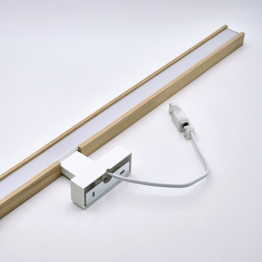 Brilagi - LED Vannas istabas spoguļa apgaismojums WOODY MIRROR LED/15W/230V 90 cm IP44 ozols/balta